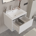 Mobile Bagno Sospeso Bianco Lucido 60 cm. con Lavabo e Specchio mod. MILANO4