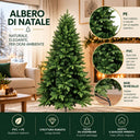 Albero di Natale Artificiale Folto e Realistico Abete in PVC e PE per Ingresso Soggiorno o Salotto