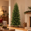 Albero di Natale Artificiale Slim Abete Folto e Verde Realistico