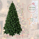 Albero di Natale Artificiale Pino Folto Verde cm 150/180/210/240/270