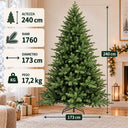 Albero di Natale Artificiale Royal Realistico Rami PVC cm 180/210/240