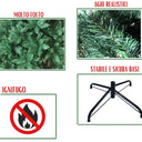 Árbol de Navidad realista súper grueso 180 cm Pino VERDE NATURAL 