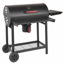 Barbecue a carbonella bbq in acciaio 2 grill con ruote e termometro