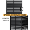 Black shower enclosure 70x100 in 6mm silk-screened tempered glass with adaptable installation mod. Katariina