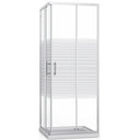 Sliding shower enclosure 80x80 with 6mm silk-screened glass - Katariina