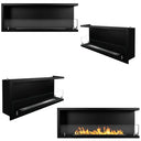 Camino a Bioetanolo da Incasso Biocamino da Parete Angolare, 1,25 lt Riscaldamento 30 m2, Bruciatore in Acciaio, Apertura DX 120 cm6