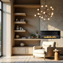 Camino a Bioetanolo da Incasso Biocamino da Parete Angolare 1,25 lt Riscaldamento 30 m2