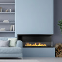 Camino a Bioetanolo da Incasso Biocamino da Parete Angolare 1,25 lt Riscaldamento 30 m2