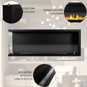 Camino a Bioetanolo da Incasso Biocamino da Parete Angolare, 1,25 lt Riscaldamento 30 m2, Bruciatore in Acciaio, Apertura SX 120 cm5