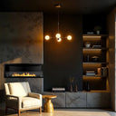 Camino a Bioetanolo da Incasso Biocamino da Parete Angolare, 1,25 lt Riscaldamento 30 m2, Bruciatore in Acciaio, Apertura DX 120 cm7