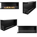 Camino a Bioetanolo da Incasso Biocamino da Parete Angolare, 1,25 lt Riscaldamento 30 m2, Bruciatore in Acciaio, Apertura SX 120 cm6