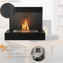 Camino a Bioetanolo da Pavimento o Muro Bruciatore 1.3 Litri Nero, Moderno