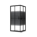 Box doccia Nero 70x100 in cristallo temperato serigrafato 6mm con installazione adattabile mod. Katariina1