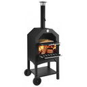 Forno per pizza da giardino con termometro e 2 griglie in acciaio vassoio cenere estraibile per piscina o terrazzo patio