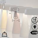 FADE TABLE LAMP 13x22 cm Lampada da Tavolo Led Ricaricabile Usb DESIGN