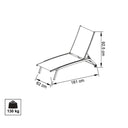 Lettino prendisole da giardino esterno sdraio con schienale reclinabile pieghevole