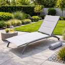 Lettino prendisole da giardino esterno sdraio con schienale reclinabile