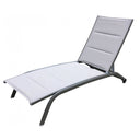 Lettino prendisole da giardino esterno sdraio con schienale reclinabile per piscina o terrazzo
