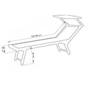 Lettino Sdraio Prendisole Pieghevole con Tettuccio, Reclinabile 189x61 cm - Blu