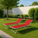 Lettino Prendisole da Giardino, Sdraio con Tettuccio 180x60 cm