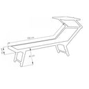 Lettino prendisole pieghevole con tettuccio sdraio da giardino esterno piscina