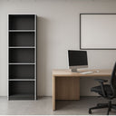 Libreria Salvaspazio, Scaffale 5 Ripiani per Casa e Ufficio, Nero