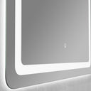 Mobile Bagno Sospeso con Lavabo e Specchio LED Touch, 3 Ante Design Moderno 100 cm