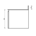 Mobile Bagno Sospeso con Lavabo e Specchio LED Touch, 3 Ante Design Moderno 100 cm
