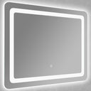 Mobile Bagno Sospeso con Lavabo e Specchio LED Touch, 3 Ante Design Moderno 100 cm