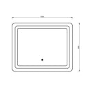 Mobile Bagno Sospeso con Lavabo e Specchio LED Touch, 3 Ante Design Moderno 100 cm