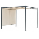 Pergola da Giardino 3x3, Gazebo in Acciaio Verniciato, Top in Poliestere 180 g/mq | 300x300x285h