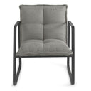 Sillón de salón con reposabrazos, respaldo y asiento acolchados - 65x78 cm