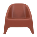 Salotto da giardino esterno divano sedie e tavolino 4 posti in plastica design outdoor impilabili