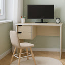 Scrivania moderna con 2 cassetti e ripiano pc computer per lavoro o studio