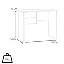 Scrivania Ufficio 2 Cassetti Tavolo Ripiano Pc Computer, Compatta