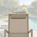 Sedia a Dondolo per Giardino Esterno con Cuscino 60x104x95cm