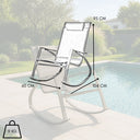Sedia a Dondolo per Giardino Esterno con Cuscino 60x104x95cm