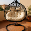 Sedia a Dondolo Poltrona Sospesa da Giardino con Cuscini 120x200h cm