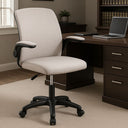 Sedia da Ufficio Ergonomica Girevole, Braccioli Reclinabili, Imbottita