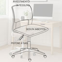Sedia Ufficio Girevole Ergonomica, Altezza Regolabile