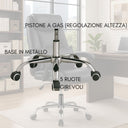 Sedia da Ufficio Poltrona Girevole Ergonomica Imbottita