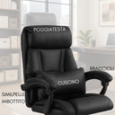 Sedia da Ufficio Ergonomica Poltrona Girevole con Braccioli 