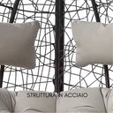 Sedia a Dondolo Poltrona Sospesa da Giardino con Cuscini 120x200h cm