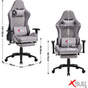 Sedia Gaming Poltrona da Ufficio Ergonomica con Supporto Lombare Braccioli e Poggiapiedi Estraibili e Poggiatesta per Pc PS5 e Xbox