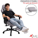 Sedia Gaming Poltrona da Ufficio Ergonomica con Supporto Lombare Braccioli e Poggiapiedi Estraibili per Pc PS5 e Xbox per Gioco Lavoro Studio
