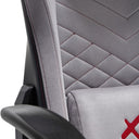 Sedia Gaming Poltrona da Ufficio Ergonomica con Supporto Lombare Braccioli e Poggiapiedi Estraibili per Pc PS5 e Xbox in Tessuto Scamosciato Premium