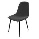 Set 4 Sedia Sala da Pranzo Imbottita Bouclé Design Moderno Impilabile