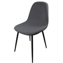 Set 4 Sedia Sala da Pranzo Imbottita Bouclé Design Moderno Impilabile