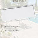 Sedia Sdraio Pieghevole Prendisole da Giardino Piscina Terrazzo con Cuscino