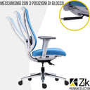 Sedia ufficio girevole poltrona con supporto lombare regolabile e poggiabraccia da scrivania